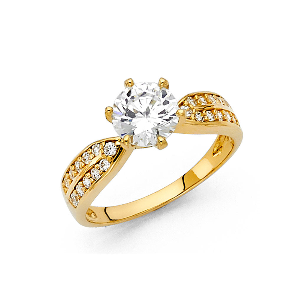 CZ Engagement Rings - 14K Gold - RG1214