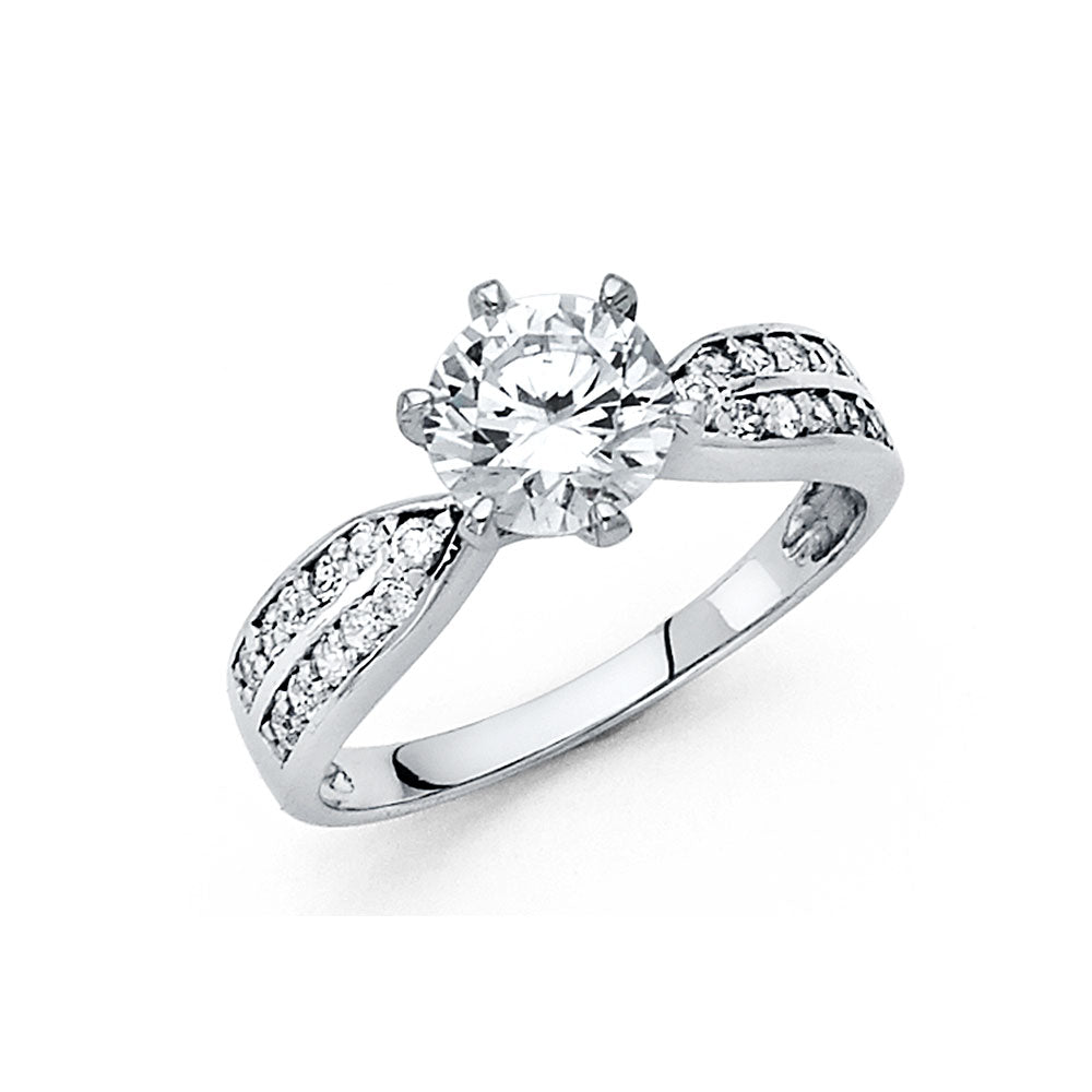 CZ Engagement Rings - 14K Gold - RG1215