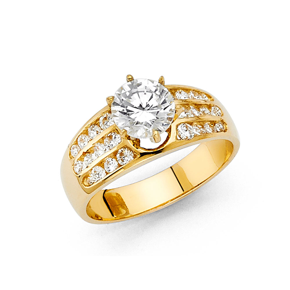 CZ Engagement Rings - 14K Gold - RG1216