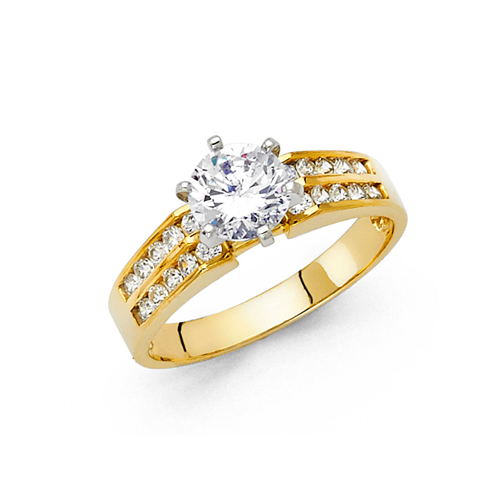 CZ Engagement Rings - 14K Gold - RG1218