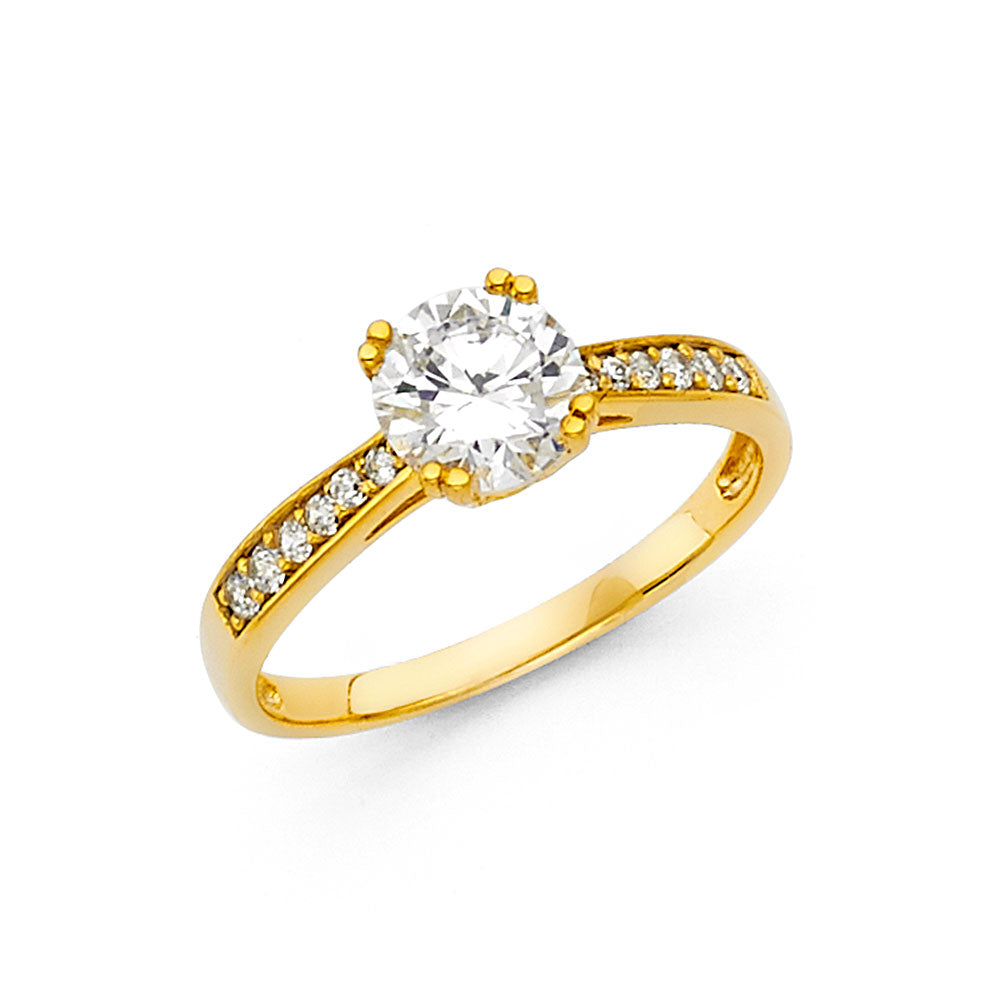 CZ Engagement Rings - 14K Gold - RG1227