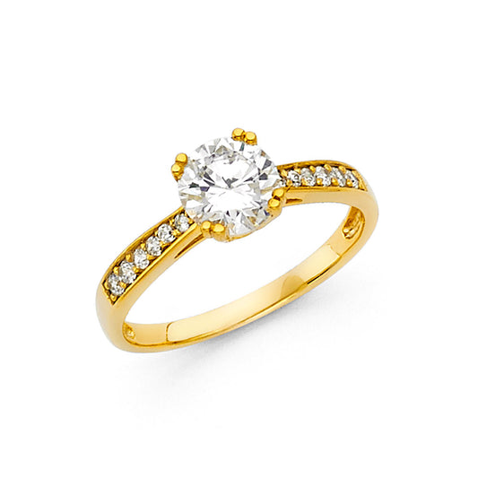 CZ Engagement Rings - 14K Gold - RG1227