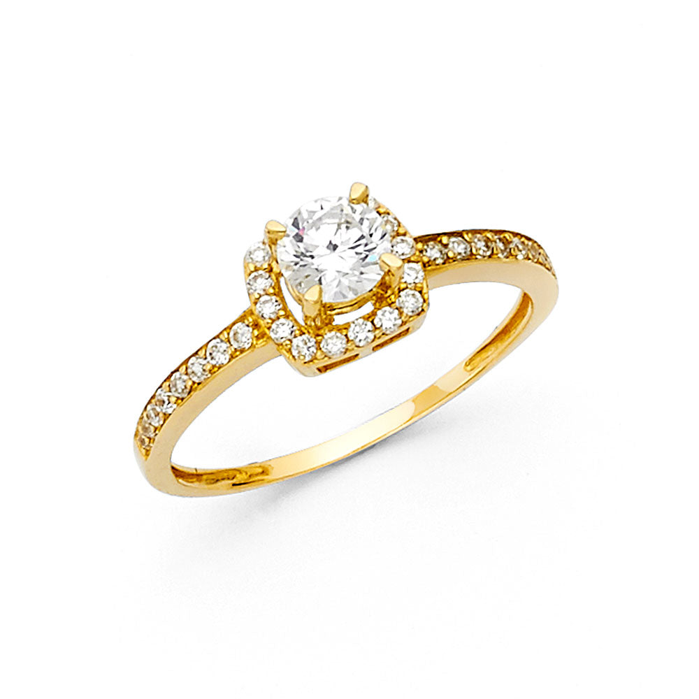 CZ Engagement Rings - 14K Gold - RG1234