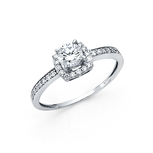 CZ Engagement Rings - 14K Gold - RG1235