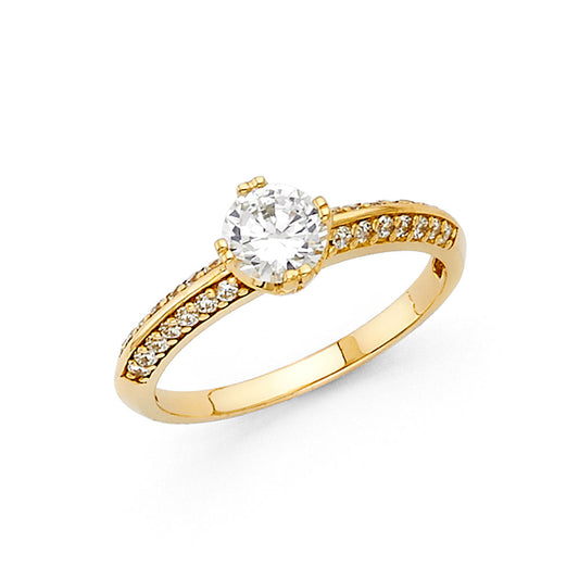 CZ Engagement Rings - 14K Gold - RG1236