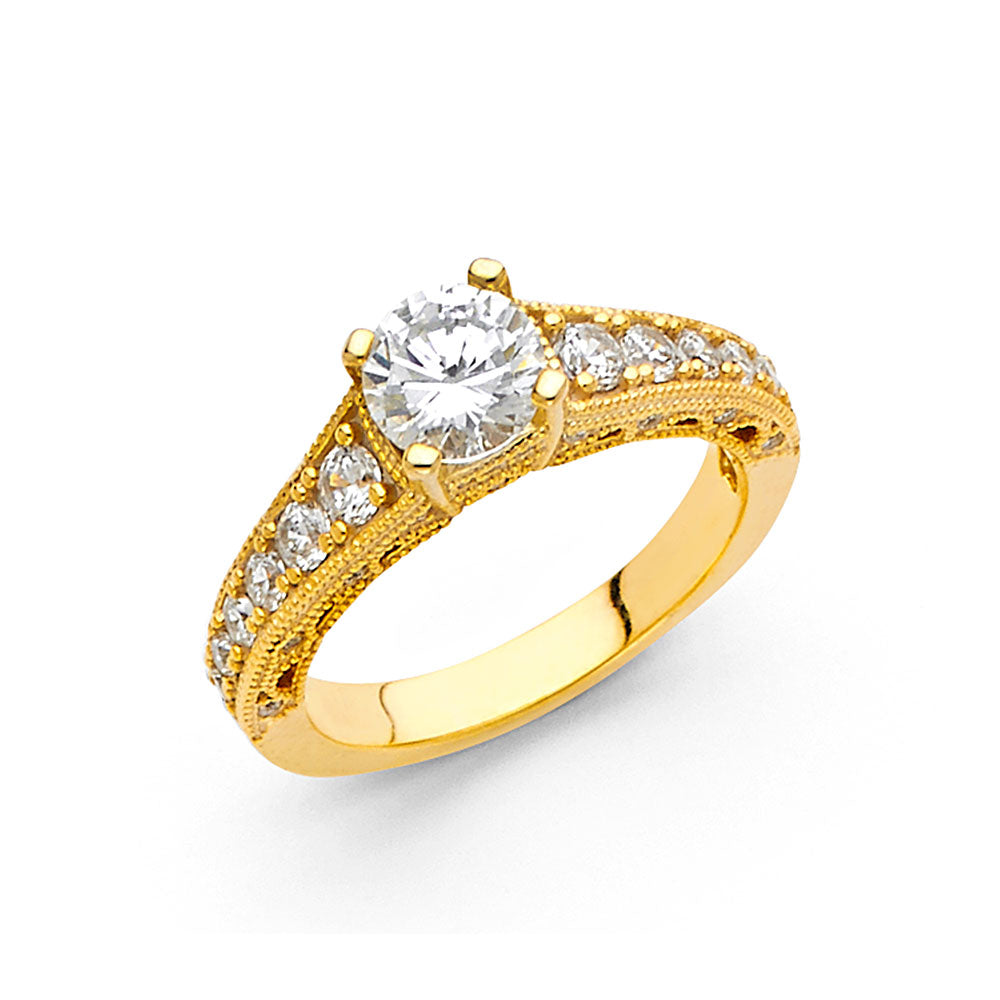 CZ Engagement Rings - 14K Gold - RG1238