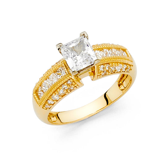 CZ Engagement Rings - 14K Gold - RG1245