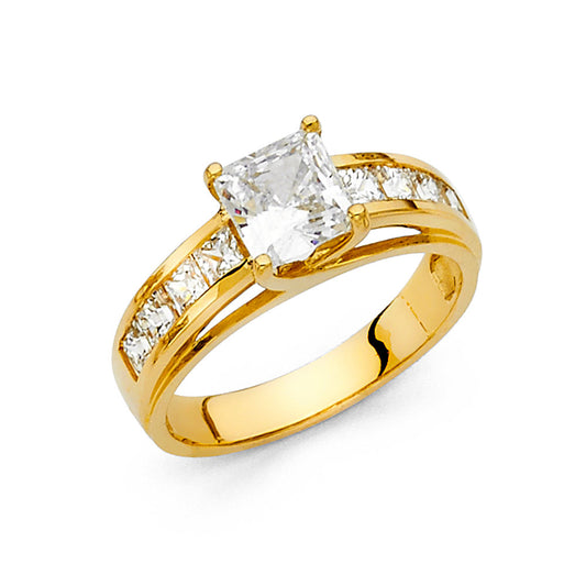 CZ Engagement Rings - 14K Gold - RG1247