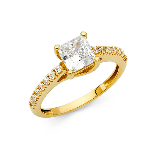 CZ Engagement Rings - 14K Gold - RG1251