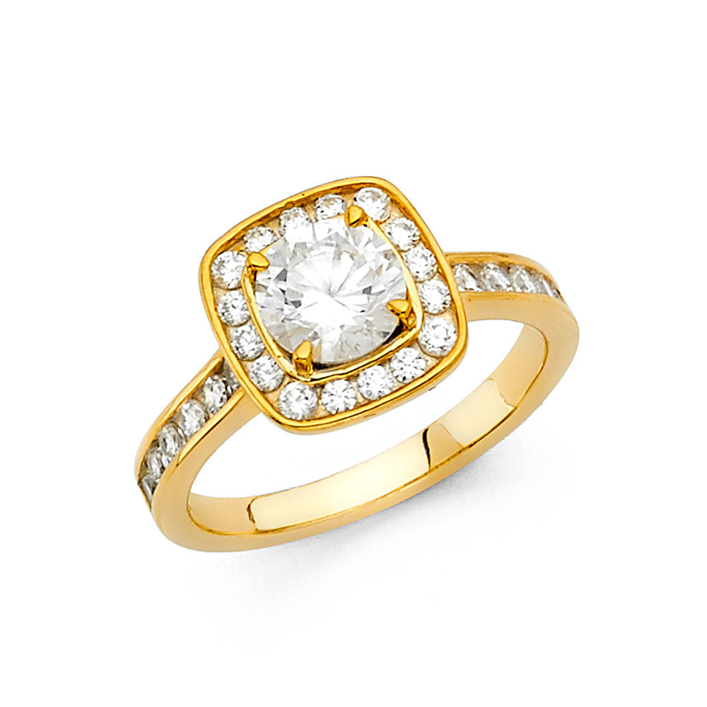 CZ Engagement Rings - 14K Gold - RG1253