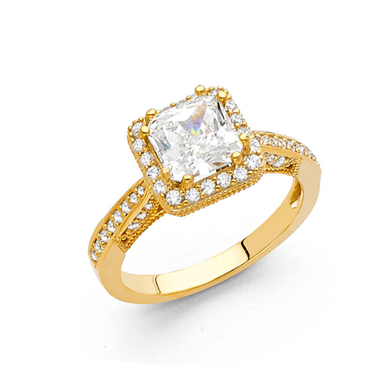 CZ Engagement Rings - 14K Gold - RG1256