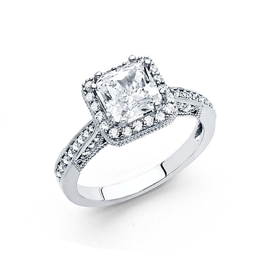 CZ Engagement Rings - 14K Gold - RG1257