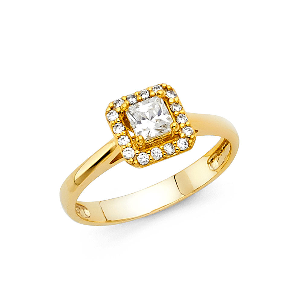 CZ Engagement Rings - 14K Gold - RG1258