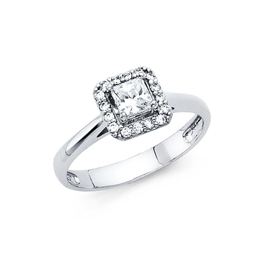 CZ Engagement Rings - 14K Gold - RG1259