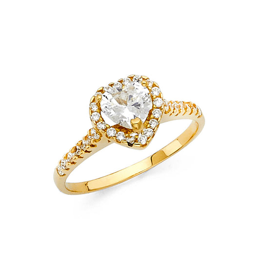 CZ Engagement Rings - 14K Gold - RG1260