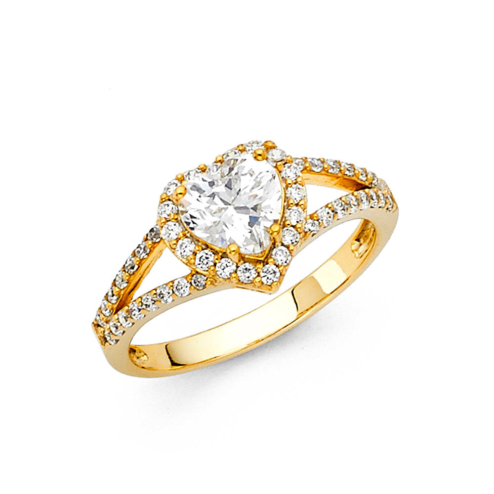 CZ Engagement Rings - 14K Gold - RG1262