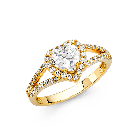 CZ Engagement Rings - 14K Gold - RG1262