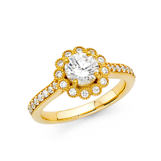 CZ Engagement Rings - 14K Gold - RG1263