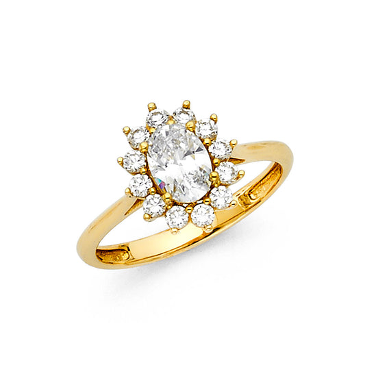 CZ Engagement Rings - 14K Gold - RG1265