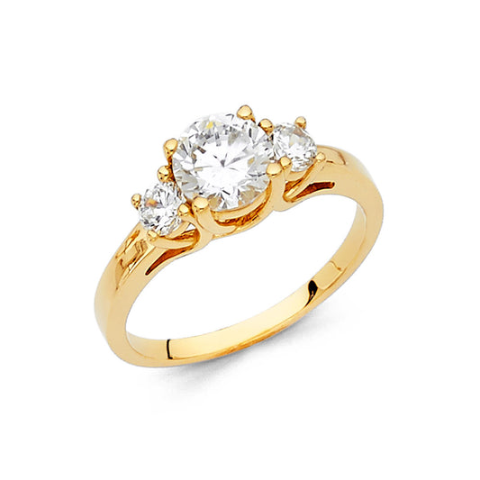 CZ Engagement Rings - 14K Gold - RG1267