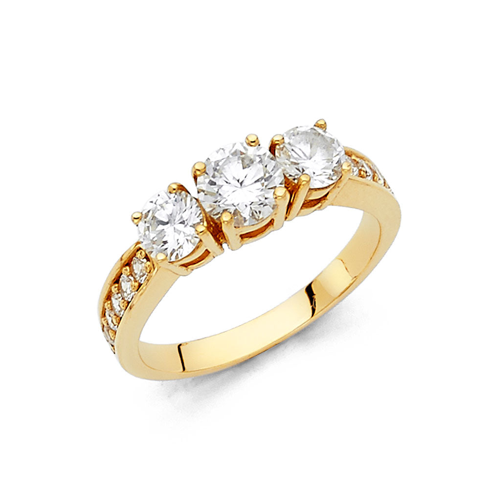 CZ Engagement Rings - 14K Gold - RG1271