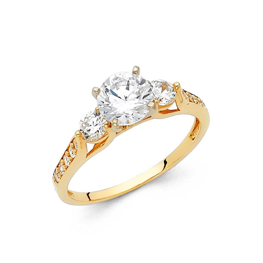 CZ Engagement Rings - 14K Gold - RG1273