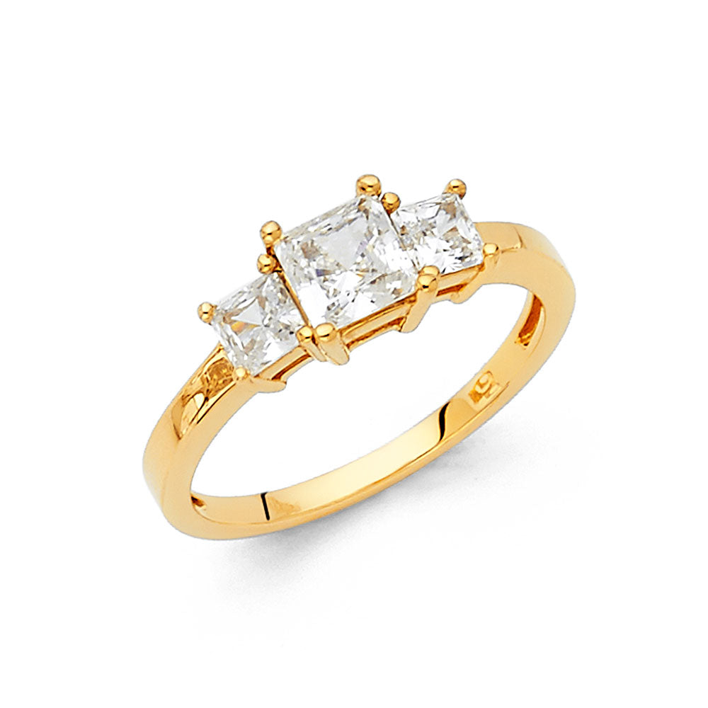 CZ Engagement Rings - 14K Gold - RG1275