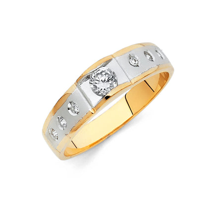 CZ Wedding Trio Sets - 14K - RG129