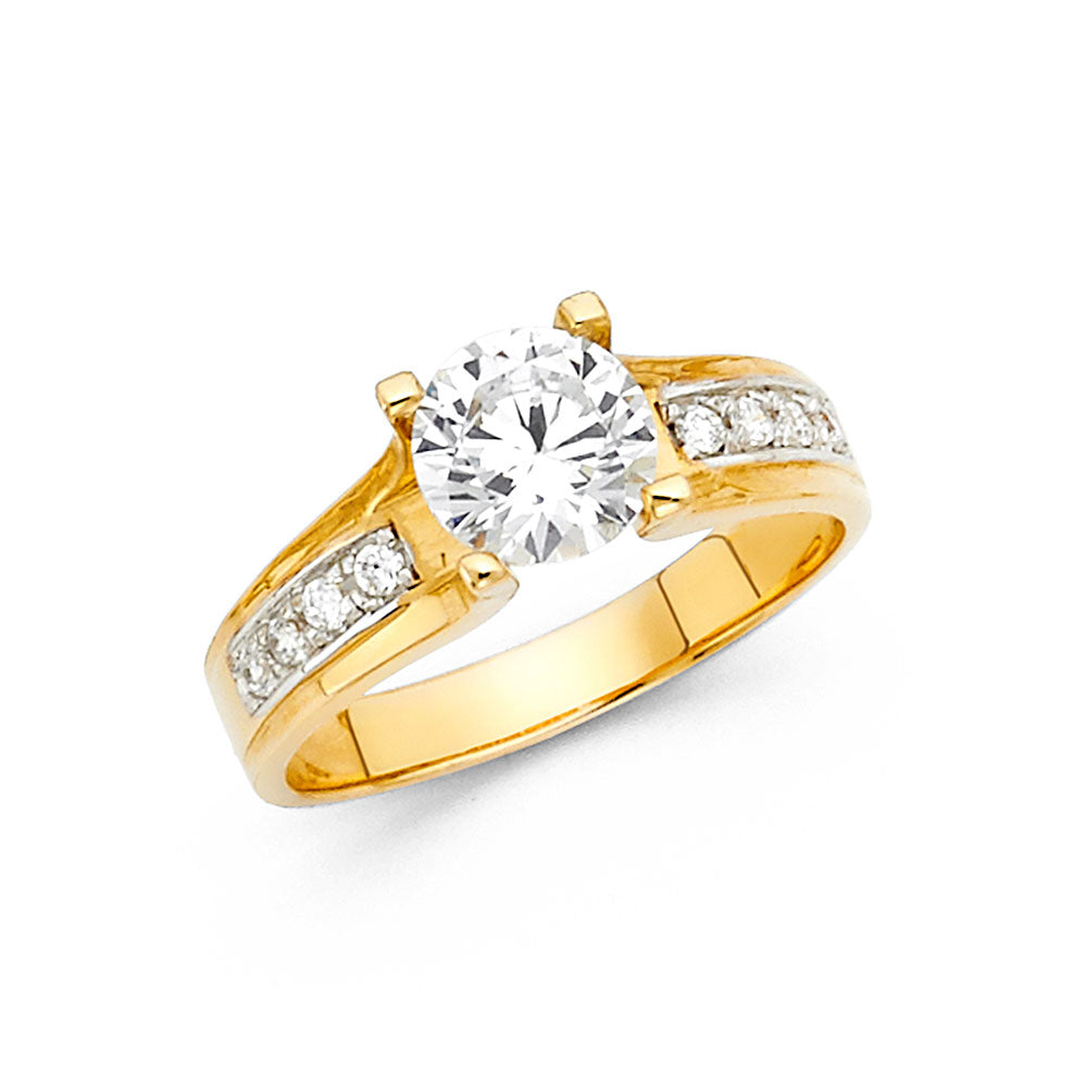 CZ Engagement Rings - 14K Gold - RG1293