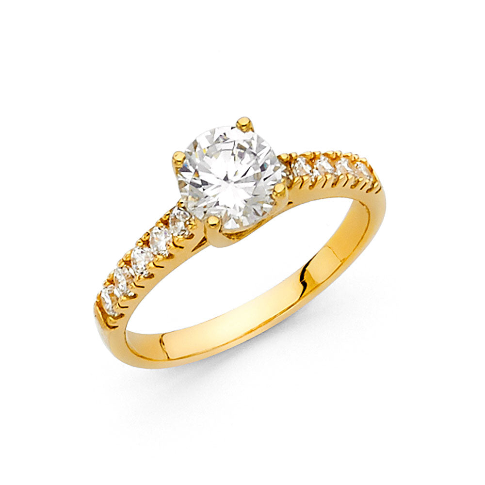 CZ Engagement Rings - 14K Gold - RG13