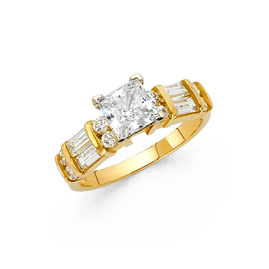 CZ Engagement Rings - 14K Gold - RG1319