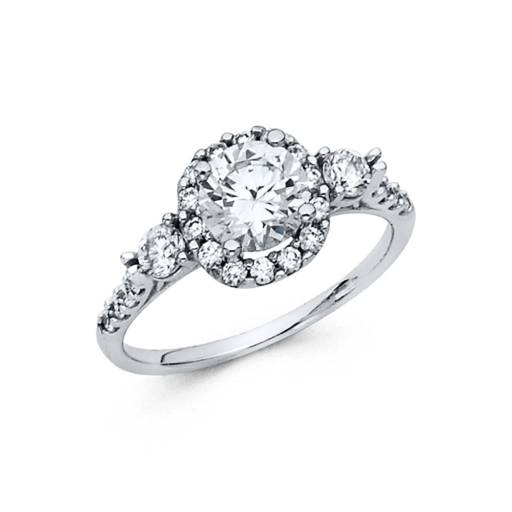 CZ Engagement Rings - 14K Gold - RG1348