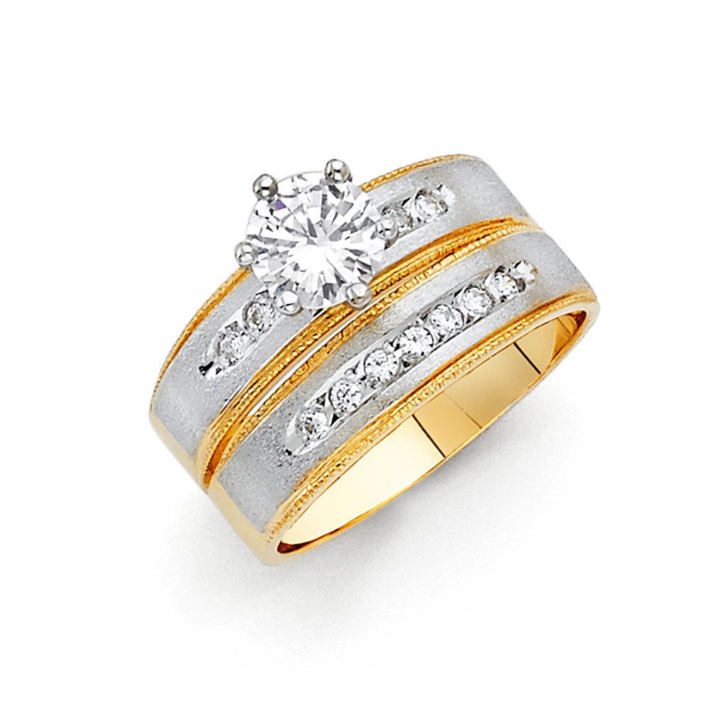 CZ Wedding Trio Sets - 14K - RG133