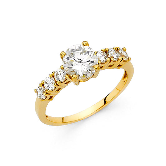 CZ Engagement Rings - 14K Gold - RG14