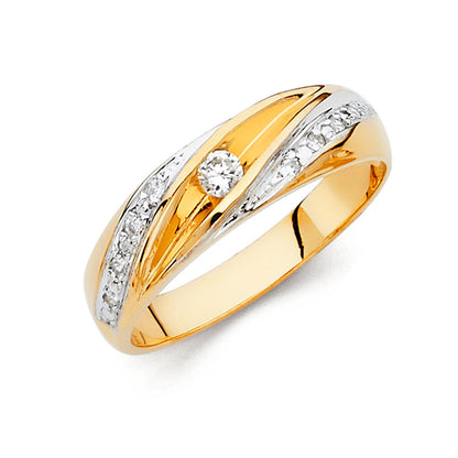 CZ Wedding Trio Sets - 14K - RG149