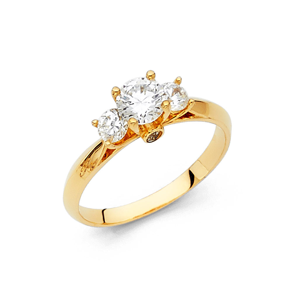 CZ Engagement Rings - 14K Gold - RG15