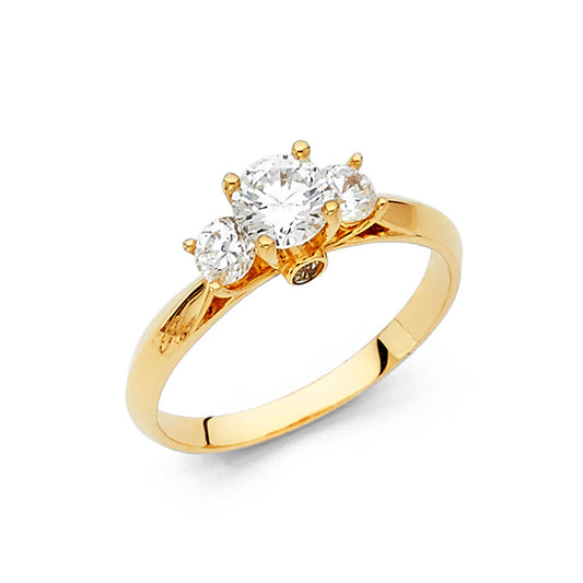 CZ Engagement Rings - 14K Gold - RG15