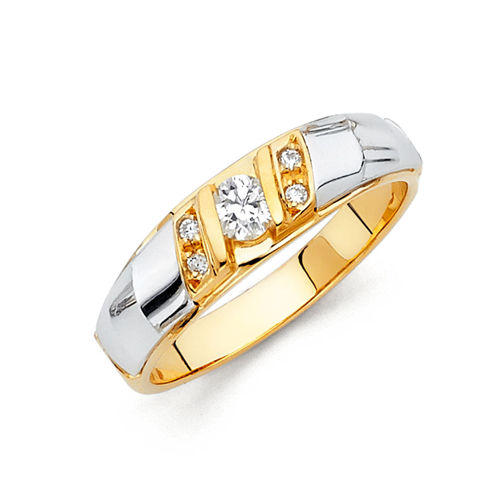 CZ Wedding Trio Sets - 14K - RG153