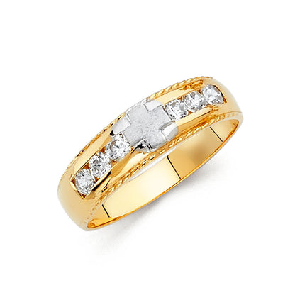 CZ Wedding Trio Sets - 14K - RG157