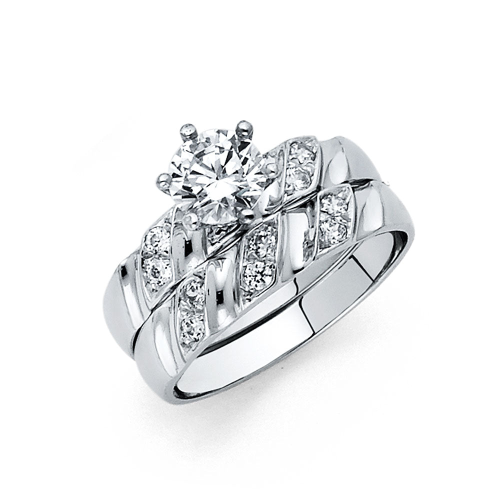 CZ Wedding Trio Sets - 14K - RG165