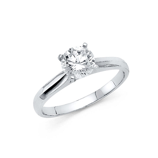 CZ Engagement Rings - 14K Gold - RG16W