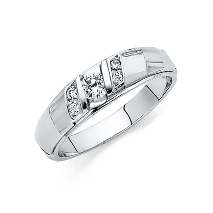 CZ Wedding Trio Sets - 14K - RG171