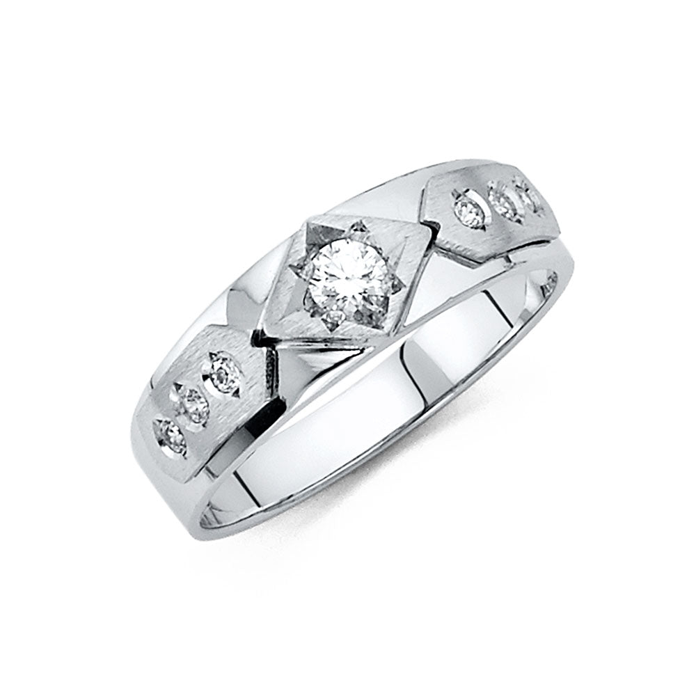 CZ Wedding Trio Sets - 14K - RG179