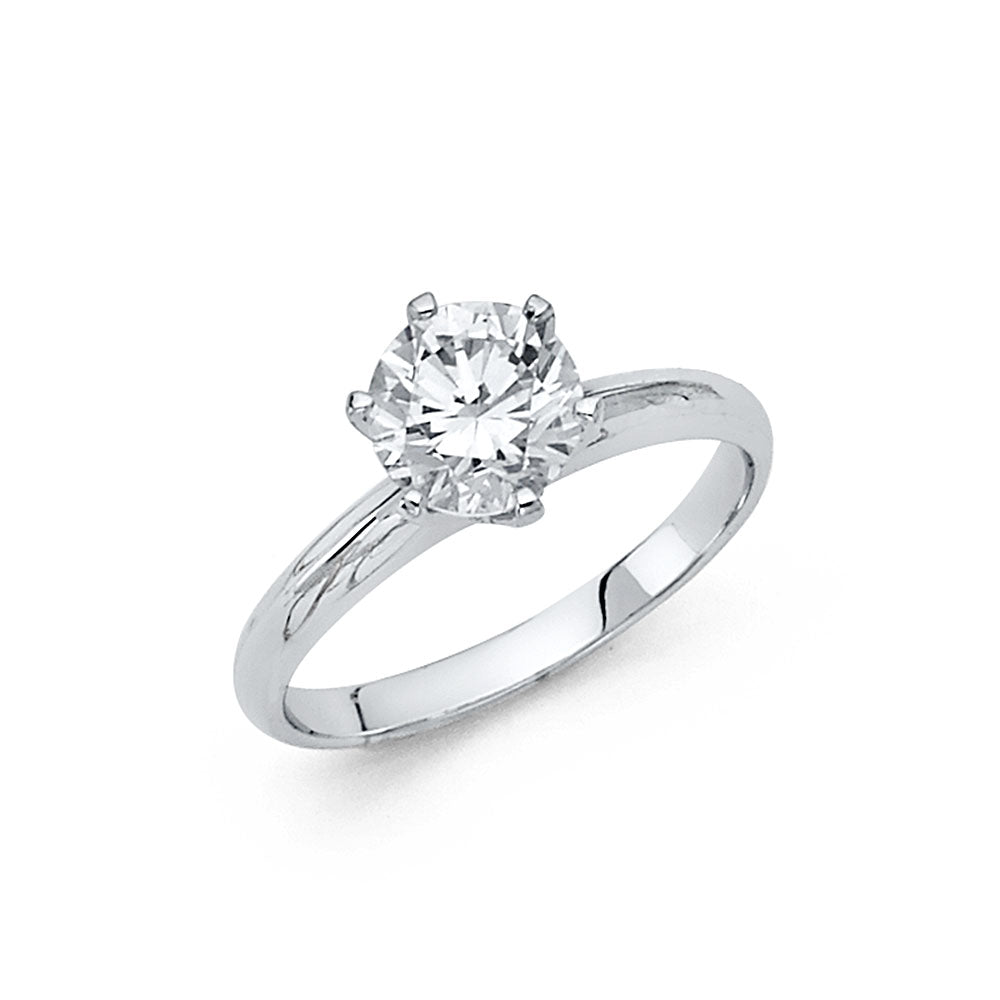 CZ Engagement Rings - 14K Gold - RG17W