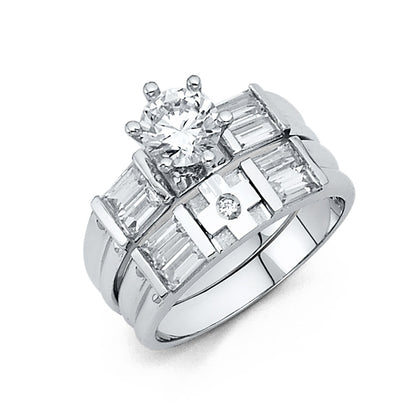 CZ Wedding Trio Sets - 14K - RG181