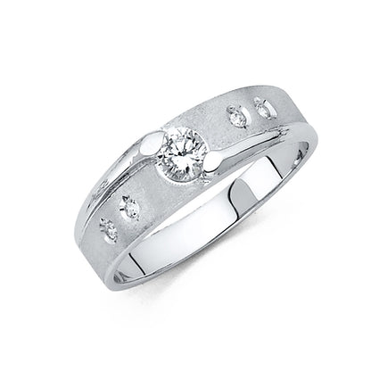 CZ Wedding Trio Sets - 14K - RG187