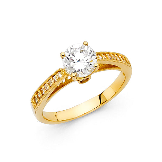 CZ Engagement Rings - 14K Gold - RG19