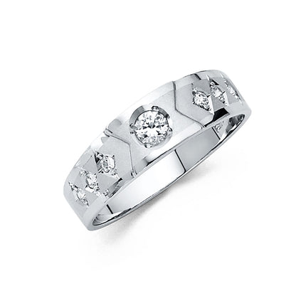 CZ Wedding Trio Sets - 14K - RG195