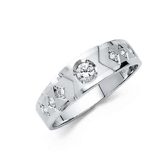 CZ Wedding Trio Sets - 14K - RG195