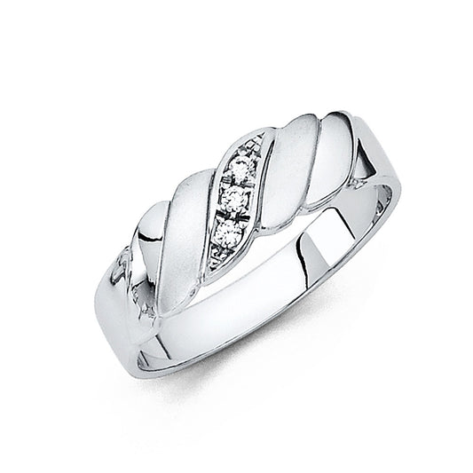 CZ Wedding Trio Sets - 14K - RG197